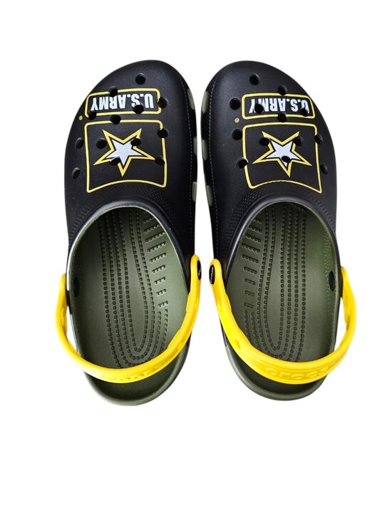 Crocs Classic US Army Clogs Slip On Water Shoe Sandal Army Green Men 9 Women 11